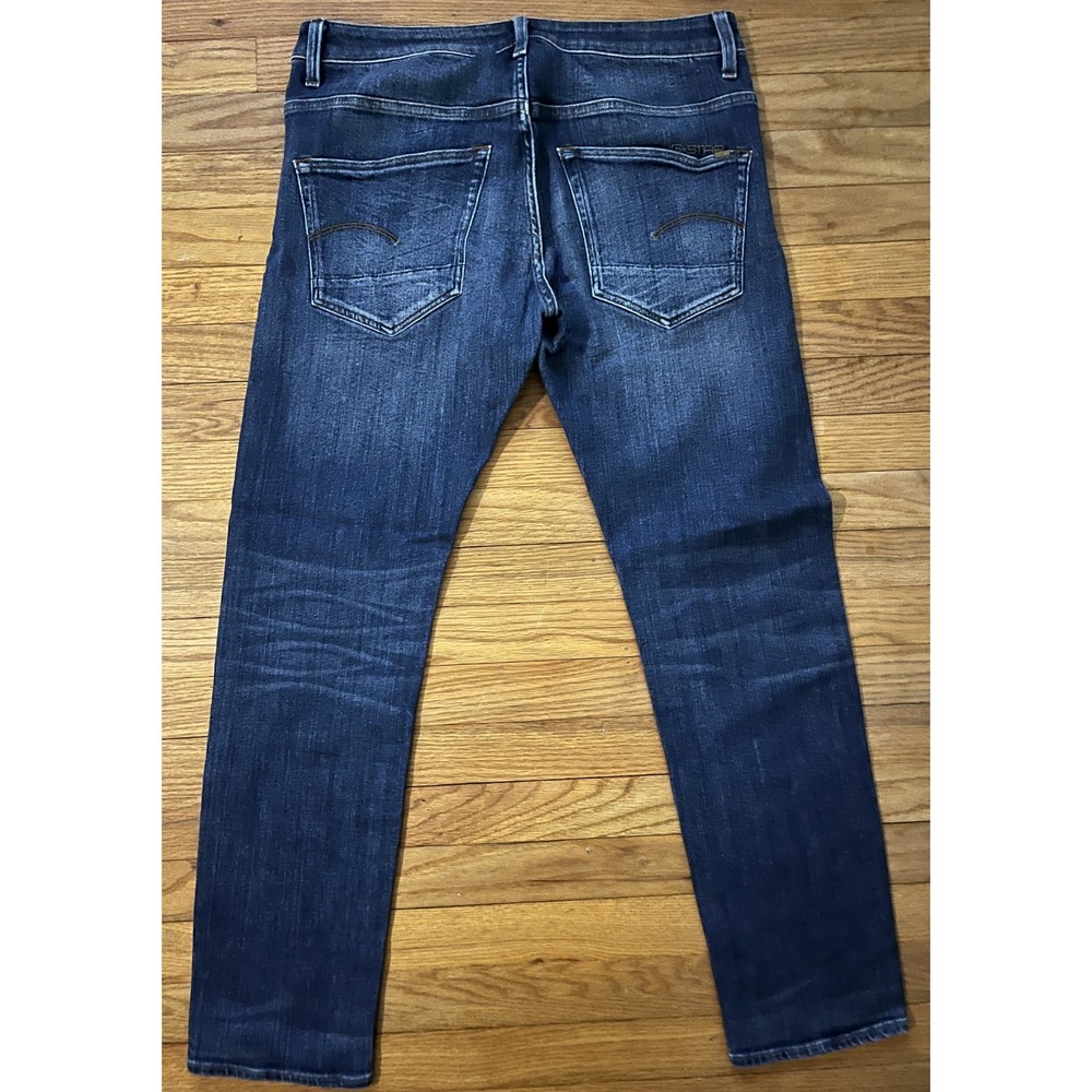 New G-Star Raw 3301 Slim Button Fly Blue Stretch Denim Jeans Men 32x32
